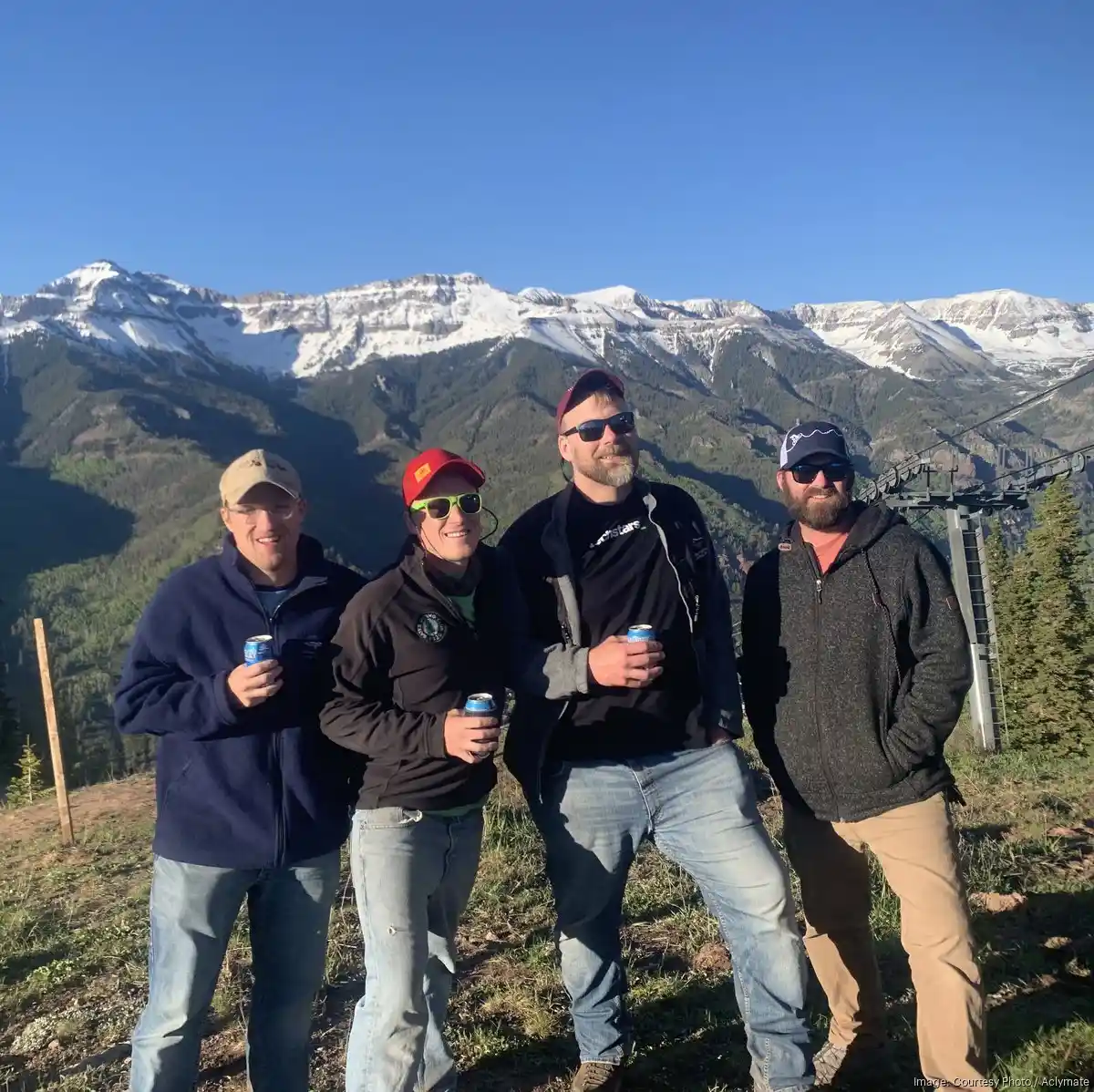 The Aclymate founding team together on a mountaintop in Colorado